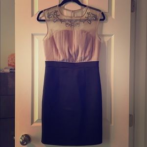 Very elegant in light peach dress